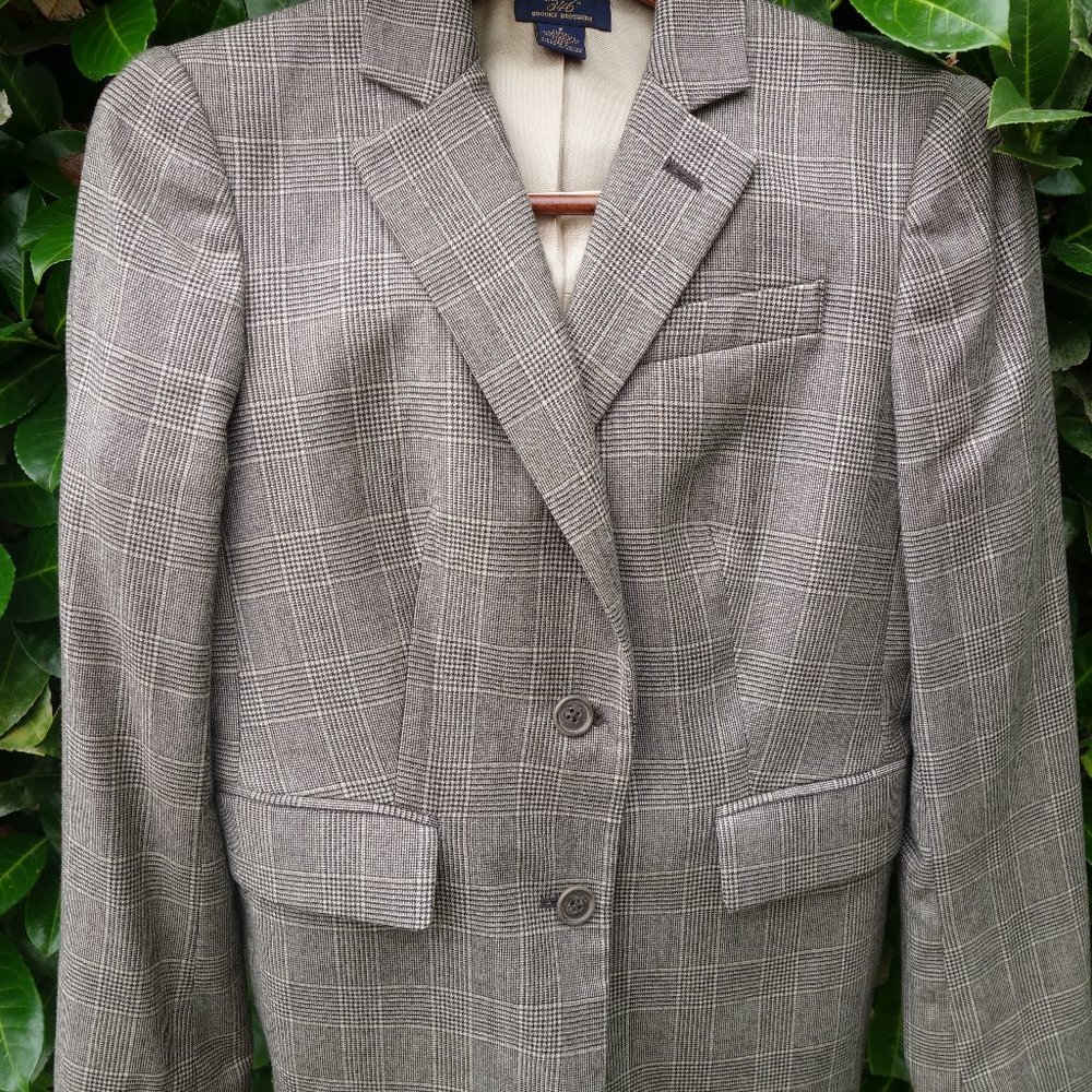 Brooks Brothers Wool Suit Blazer Plaid "346"